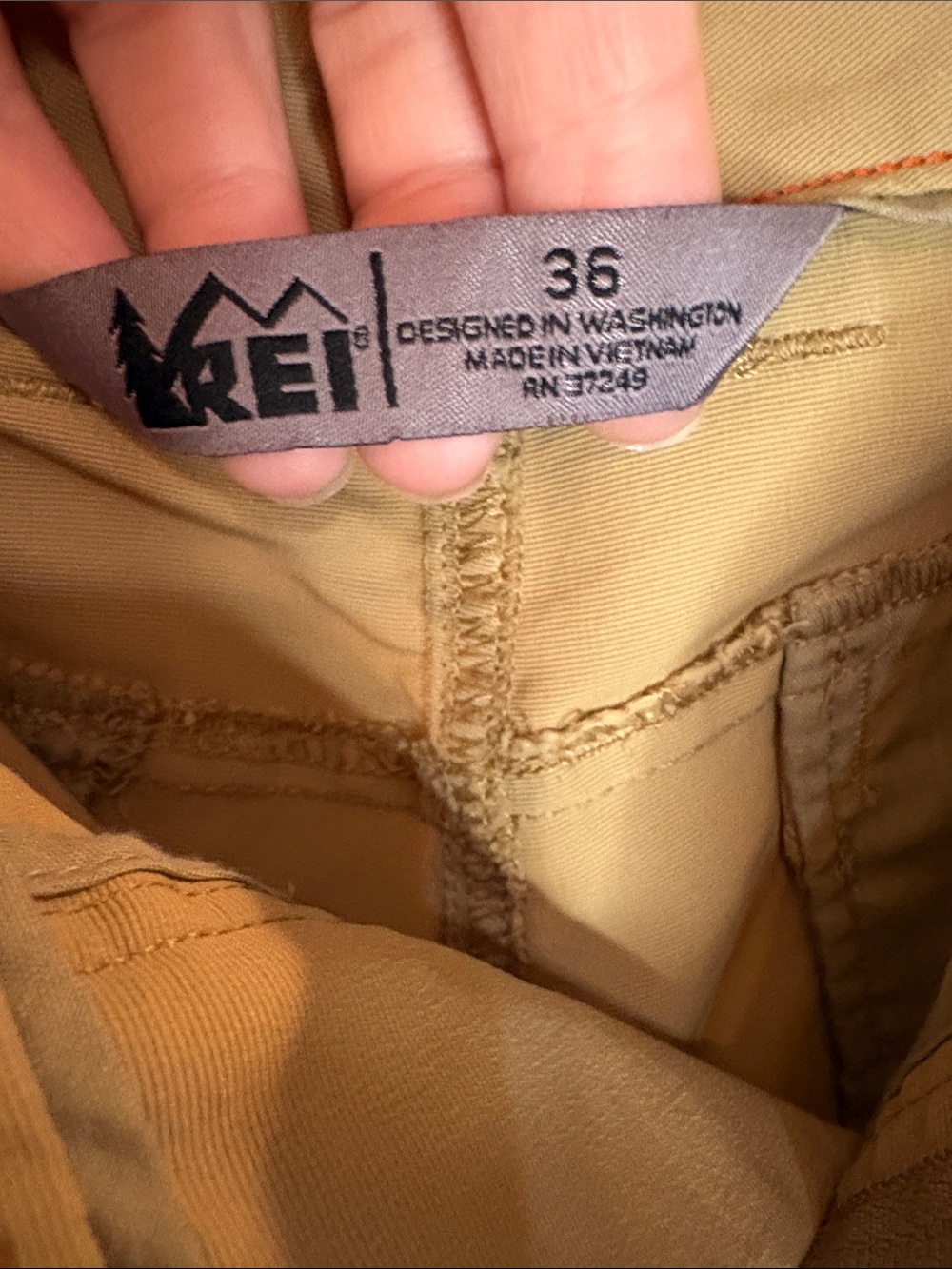 EUC REI Classic Khaki Performance Shorts - Picture 3 of 11